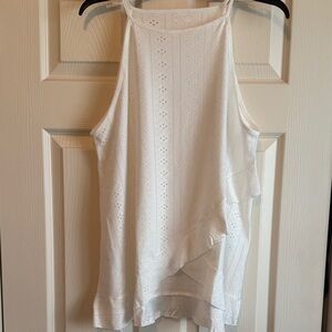 Chic White Eyelet Blouse